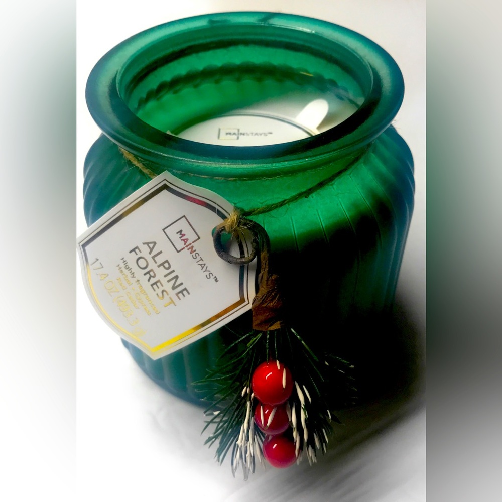 Alpine Forest 17.4 oz jar candle.